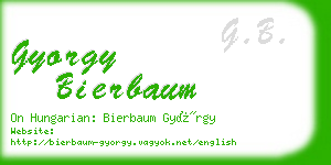 gyorgy bierbaum business card